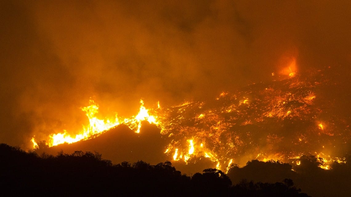 Pożar lasu pod Los Angeles, 2017 r. Fot. Scott L, CC BY-SA