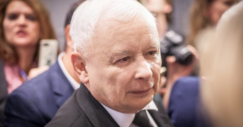Prezes PiS Jarosław Kaczyński na konwencji PiS w Warszawie, 8 października 2019, fot. Dawid Krawczyk