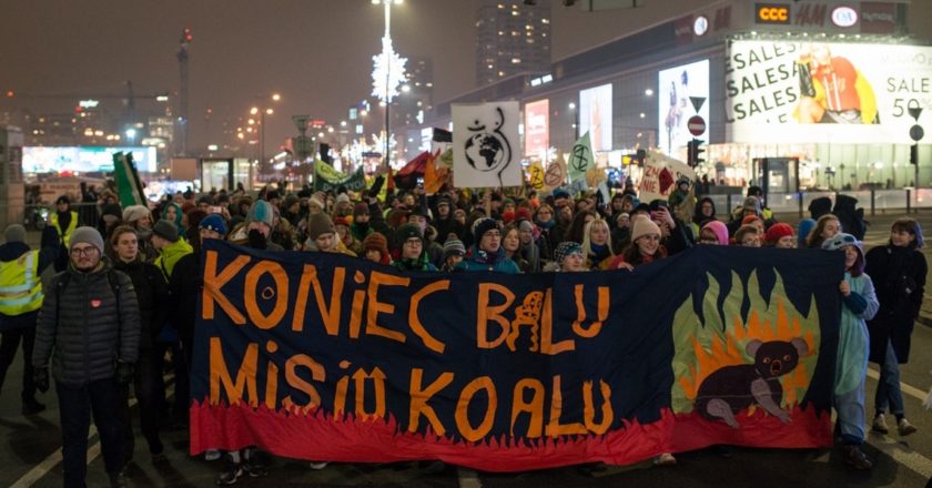 Demonstracja Strajku Dla Ziemi. Fot. Jakub Szafrański