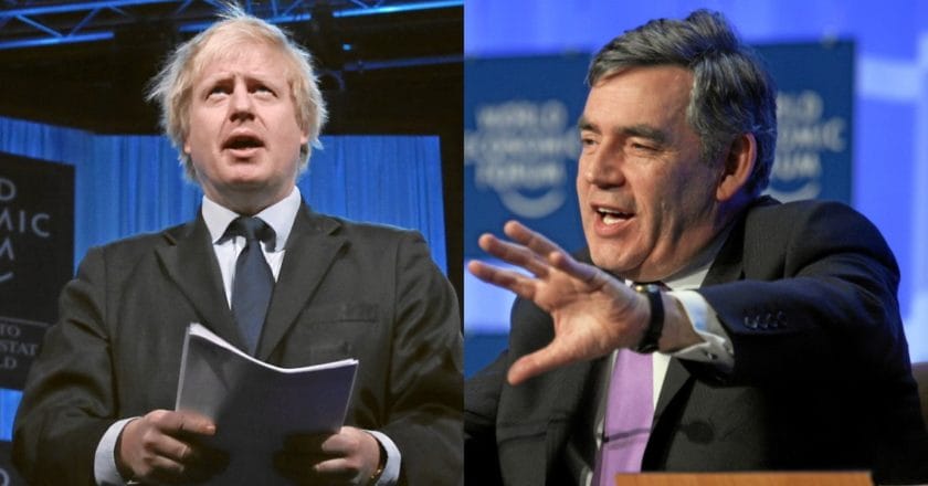 Boris Johnson i Gordon Brown