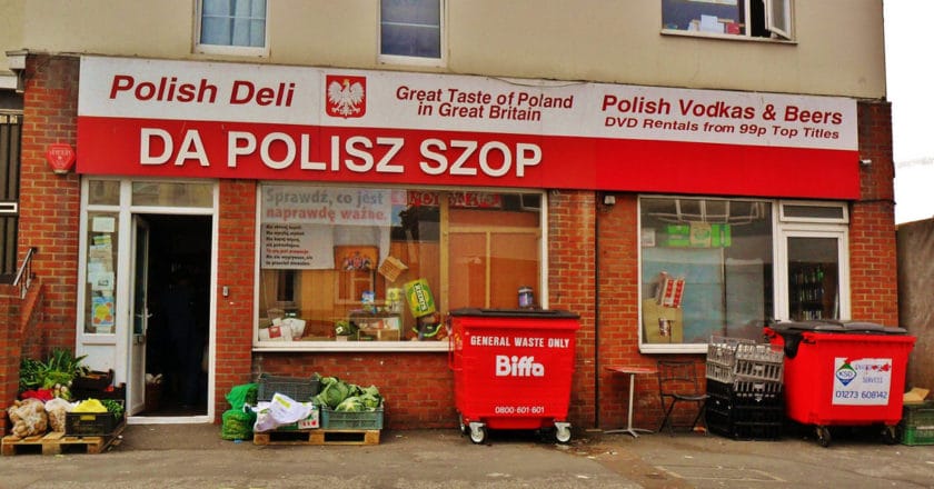 Polski sklep w Eastbourne, Wielka Brytania. Fot. grassrootsgroundswell, flickr.com