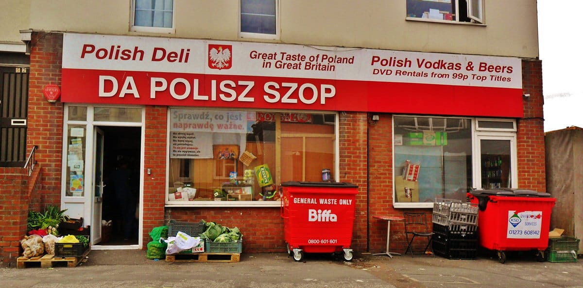 Polski sklep w Eastbourne, Wielka Brytania. Fot. grassrootsgroundswell, flickr.com