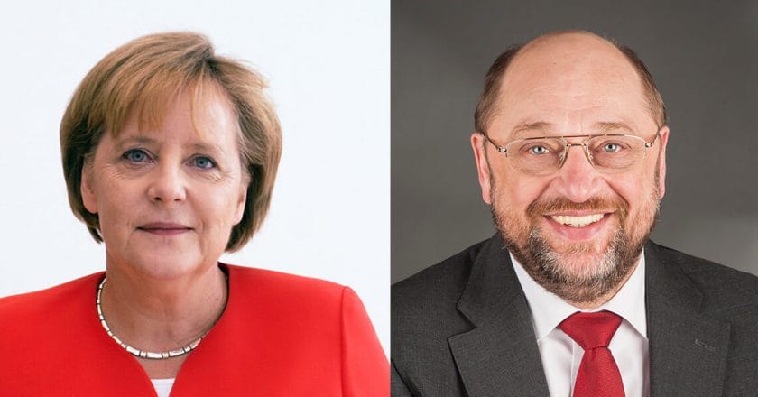 Angela Merkel i Martin Schulz. Fot. Wikimedia Commons