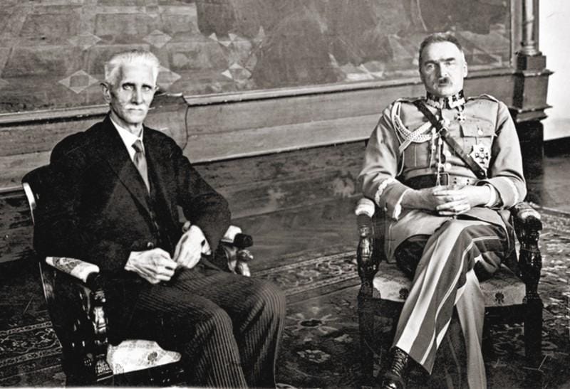 Ignacy Daszyński i Józef Piłsudski, rok 1928. Fot. domena publiczna