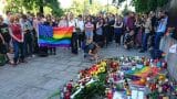 Pikieta pod ambasadą USA po zamachu na klub LGBT w Orlando. Fot. MNW CC BY-SA 4.0