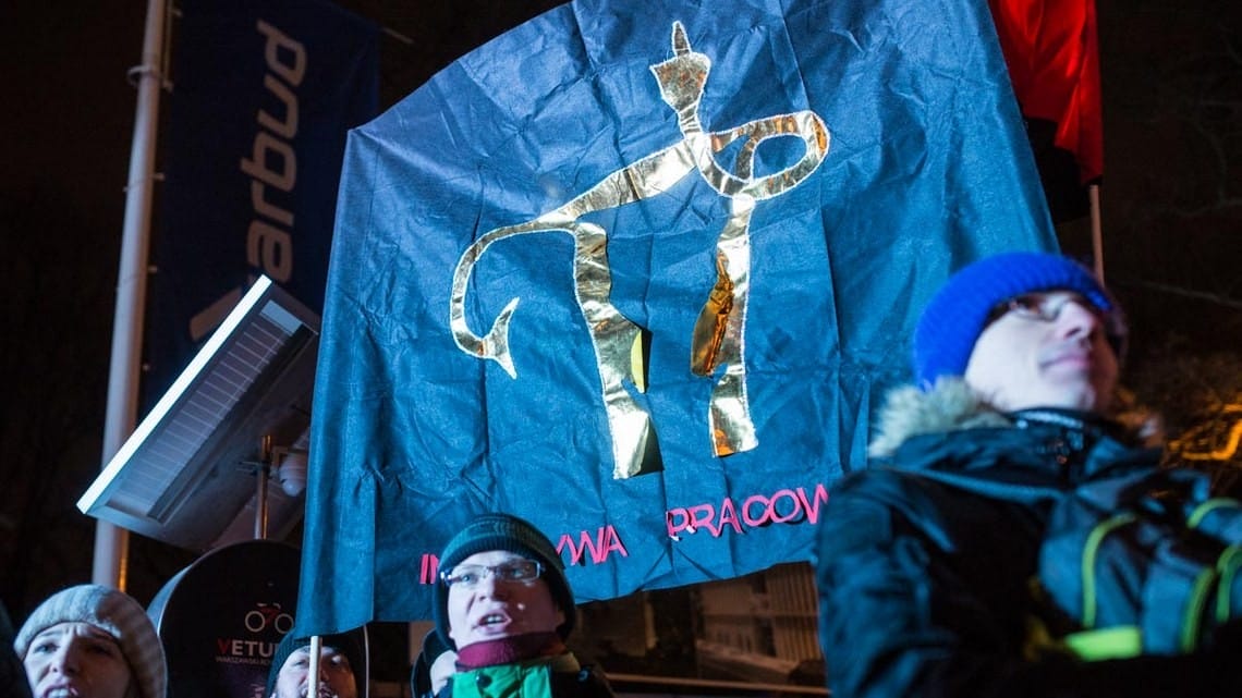 Protest przeciwko zaostrzaniu prawa dostępu do aborcji. Fot. Jakub Szafrański