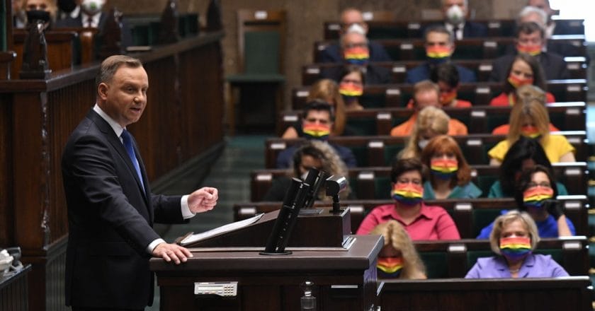 Duda tęcza lgbt fot Kancelaria Sejmu