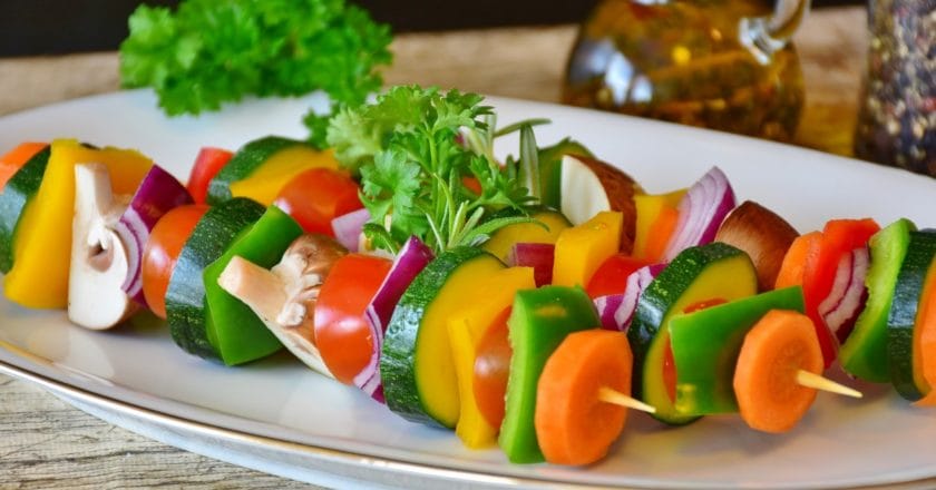 warzywa wegańskie szaszłyki