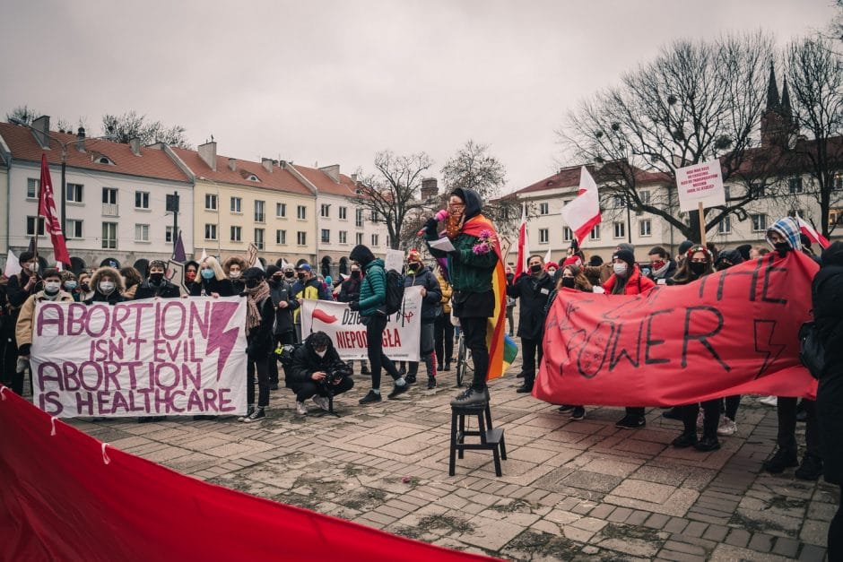 Demonstracja przeciwko zakazowi aborcji w Łodzi Fot. Aleksandra Wysokińska