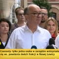 Konferencja prasowa Włodzimierza Czarzastego 17 lipca. Fot. screen Tvn24