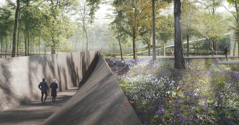 Projekt Centrum Pamięci Ofiar Holokaustu Babi Jar. Fot: babynyar.org / Querkraft Architekten / Kieran Fraser Landscape Design