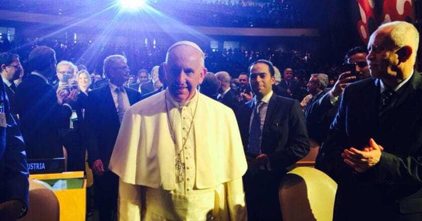 Papież Franciszek na Zgromadzeniu Generalnym Narodów Zjednoczonych. Fot. Zoe Paxton/DFID/Flickr.com