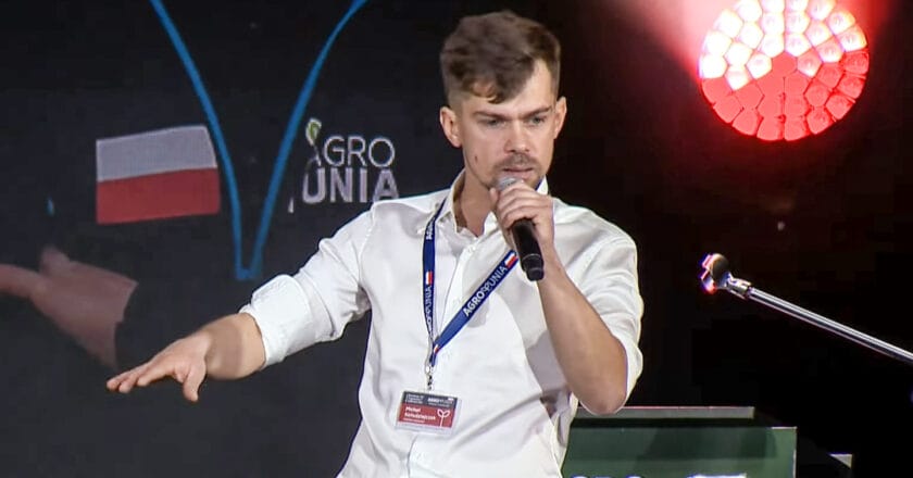 Michał Kołodziejczak podczas pierwszej konwencji Agrounii Fot. iAGRO TV