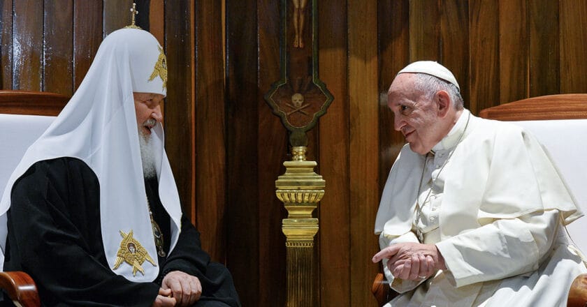 Spotkanie patriarchy Cyryla i papieża Franciszka w Hawanie w 2016 roku Fot. Biuro prasowe Patriarchy Moskiewskiego i całej Rusi