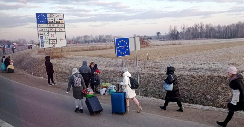 Uchodźcy z Ukrainy na granicy z Polską  Fot. Fotoreserg/Depositphotos