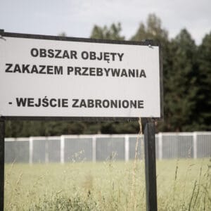 Płot na granicy polsko-białoruskiej