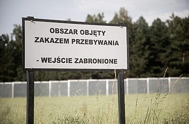 Płot na granicy polsko-białoruskiej