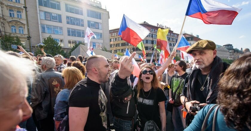 Czechy-Protesty-Zewlak
