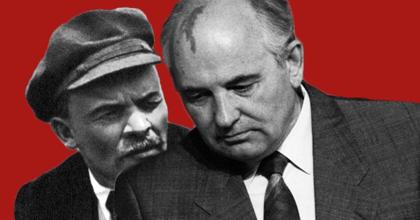 Włodzimierz Lenin i Michaił Gorbaczow. Fot. Wikimedia Commons, ed. KP