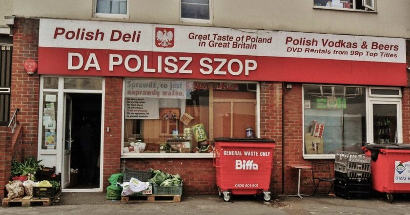 Polski sklep w miejscowości Eastbourne w południowej Anglii. Fot. grassrootsgroundswell/flickr.com
