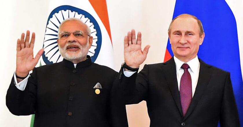 Narendra Modi i Władimir Putin. Fot. GCIS/GovernmentZA/Flickr.com