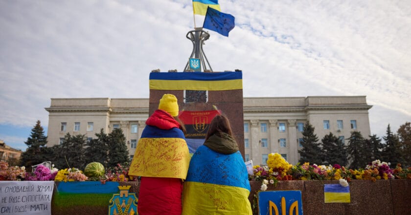 Obchody Dnia Flagi w Chersoniu. Fot. President Of Ukraine/flickr.com