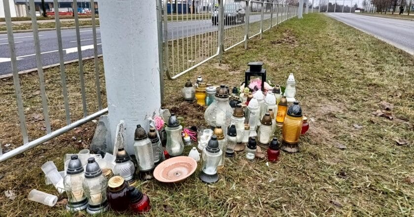 Miejsce tragicznego wypadku przy ul. Jana Pawła II w Lublinie. Fot. Paweł Buczkowski