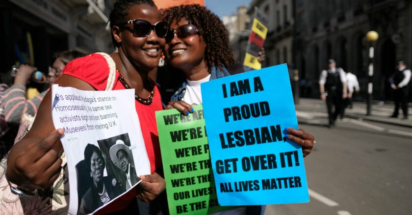 Protest przeciwko ograniczaniu praw osób LGBT w Ugandzie. Fot. Alisdare Hickson/Flickr