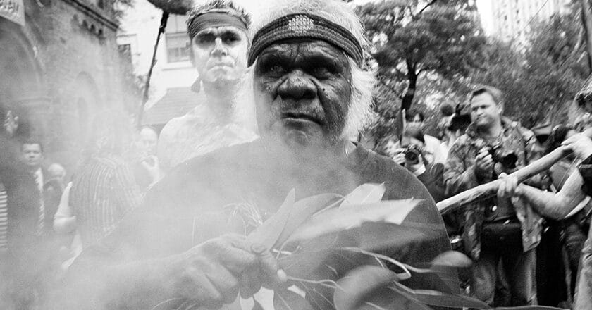 Doroczna parada upamiętniająca rdzennych mieszkańców Australii poległych na frontach Wojen Światowych. Fot. Andrew Finden