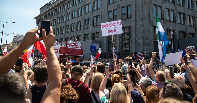 Marsz opozycji, 4 czerwca 2023. Fot. Przemysław Stefaniak