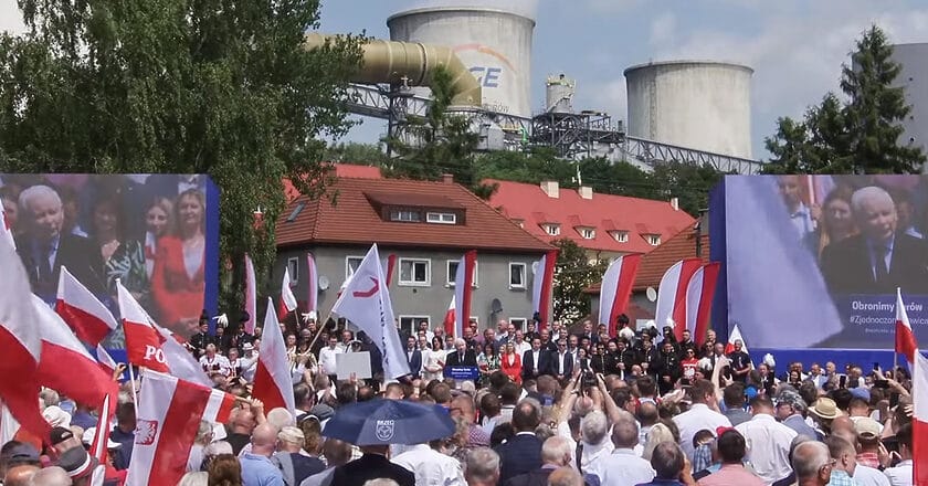 Wystąpienie Jarosława Kaczyńskiego w Bogatyni. Fot. youtube.com/@pisorgpl