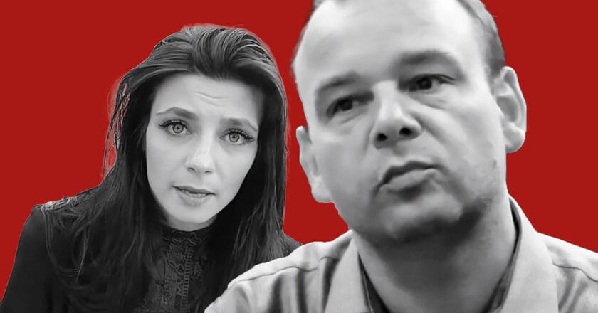 Mariusz Cieślik i Joanna z Krakowa. Fot. WiedzaKsiegarza.pl/Youtube.com, Fot. FAKT/Youtube.com, ed. KP