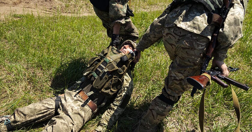 Ćwiczenia ukraińskiej obrony terytorialnej. Fot. Oleg Palczyk