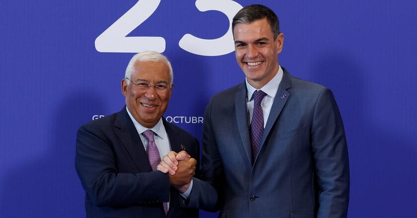 António Costa i Pedro Sánchez. Fot. PEUE/Juanjo Martín