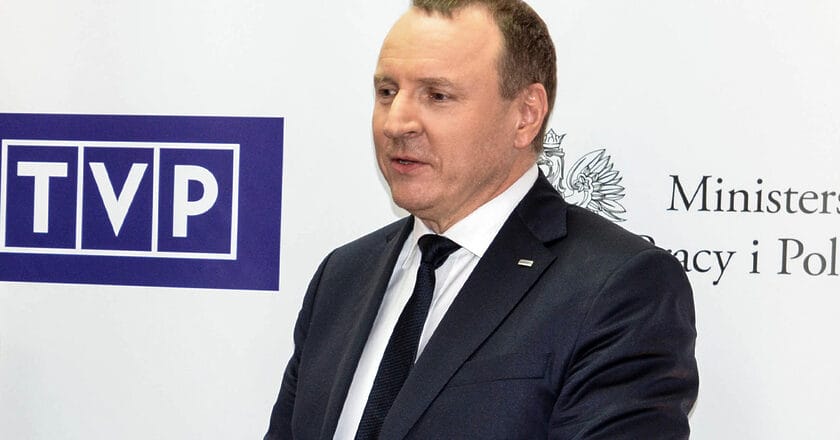 Jacek Kurski, prezes Telewizji Polskiej za rządów Zjednoczonej Prawicy. Fot. MRiPS