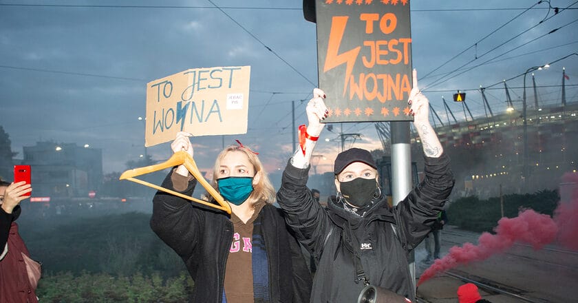 Demonstracja Strajku Kobiet z 2020 roku. Fot. Jakub Szafrański