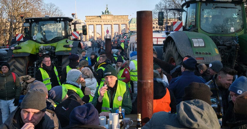 Protest niemieckich rolników w Berlinie. Fot. Matthias Berg/Flickr.com