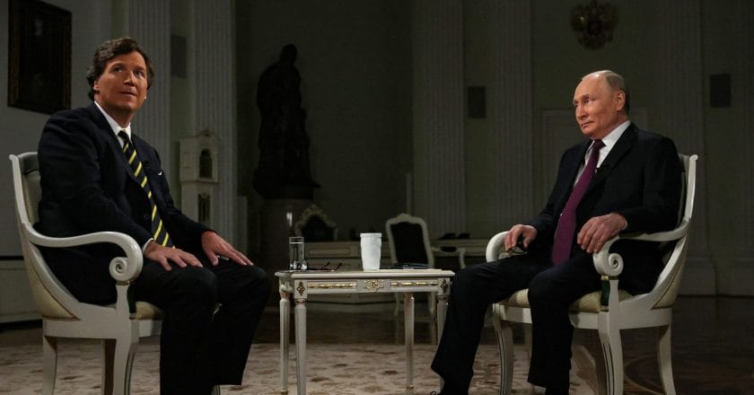 Tucker Carlson i Władimir Putin. Fot. Kremlin.ru
