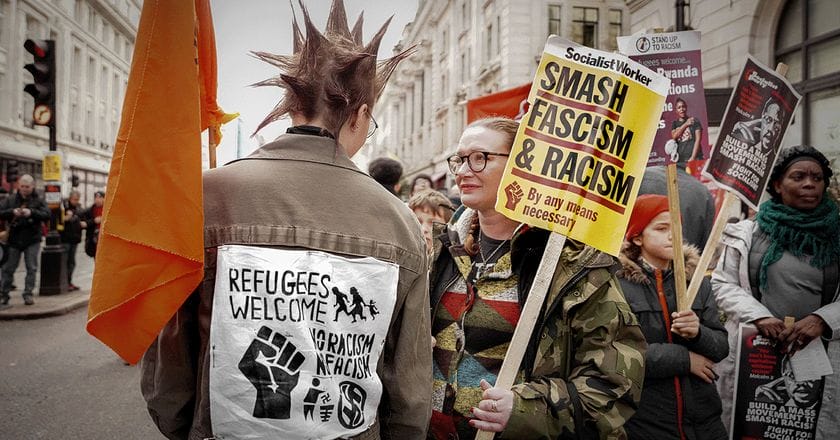 Demonstracja antyrasistowska w Londynie. Fot. Alisdare Hickson/Flickr.com