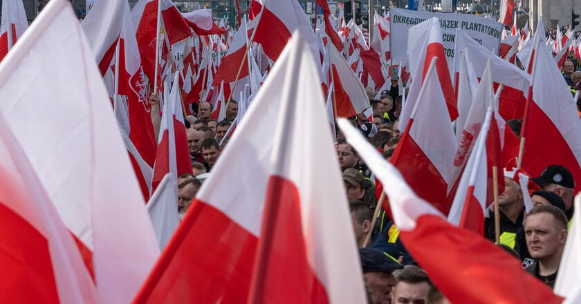 Protest rolników w Warszawie. Fot. Jakub Szafrański