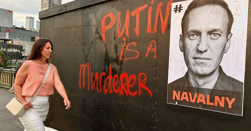 Grafitti przeciwko Putinowi w Australii. Fot. Caroline Jones/Flickr.com