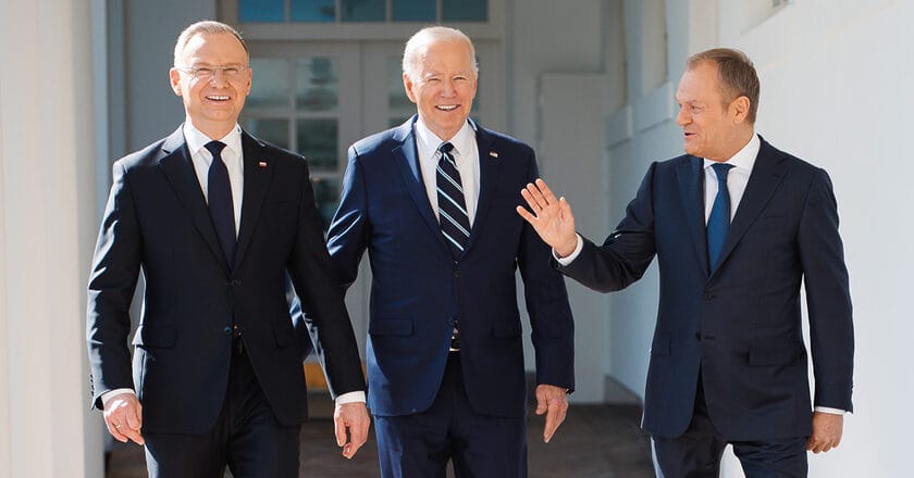 Andrzej Duda, Joe Biden i Donald Tusk. Fot. Krystian Maj/KPRM