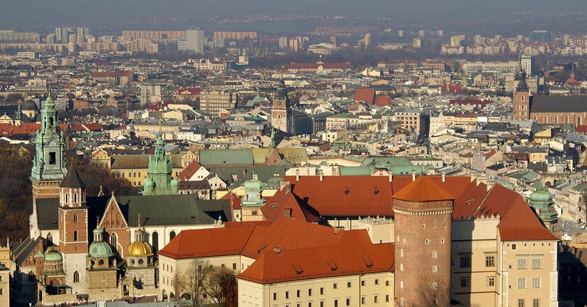 Panorama Krakowa. Fot. Jakub Hałun/Wikimedia Commons