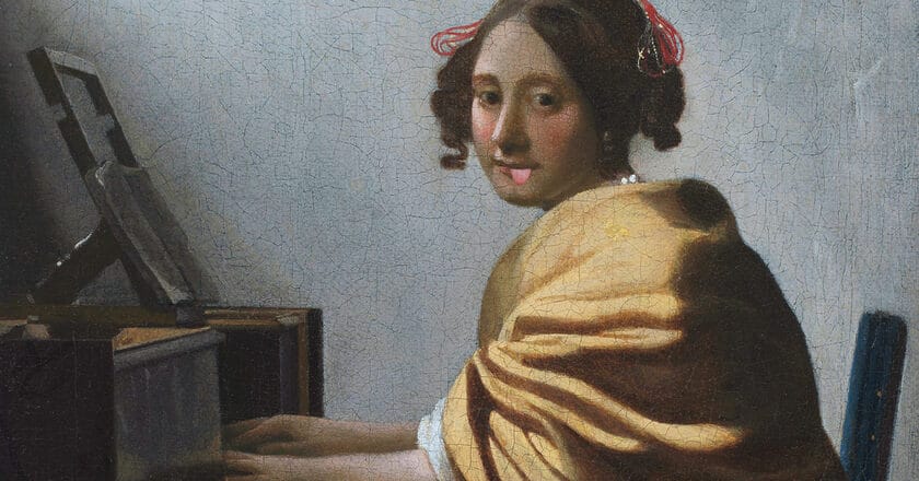 Obraz Johannesa Vermeera „Młoda kobieta siedząca przy wirginale". Źródło: Wikimedia Commons
